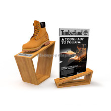 Counter Top Plywood Portable Shoes Rack Footwear Retail Store Custom Acrylic Shoe Display Stand